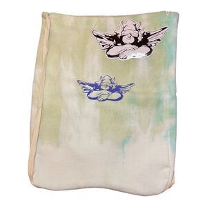 Boys Lie “Icee” Tie-Dye Drawstring Backpack NWT Streetwear Logo Bag in Green Blu